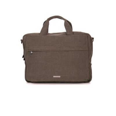 Sativa Hemp Large Laptop Bag - khaki