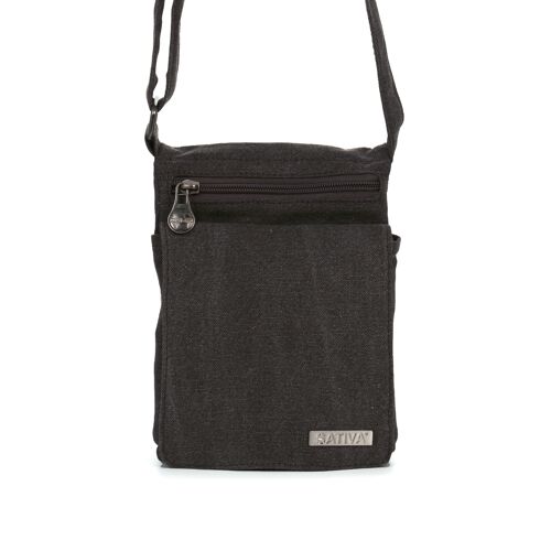 Sativa Hemp Travel Shoulder Bag - grey