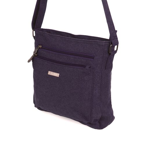 Sativa Hemp Elegant Shoulder Bag - plum