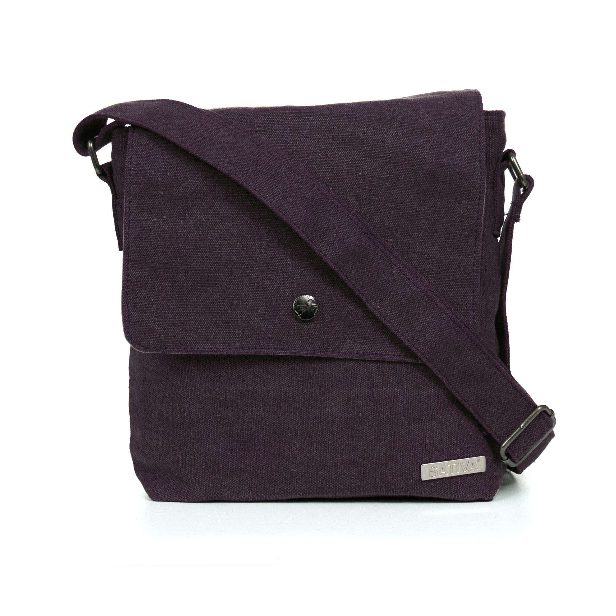Sativa Hemp Charming Shoulder Bag - Pflaume