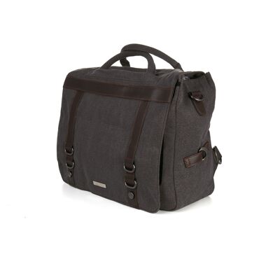 Sativa Hemp Deluxe Messenger Bag - grey