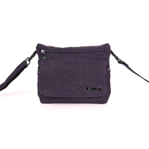 Sativa Hemp Day Tripper Shoulder Bag - plum