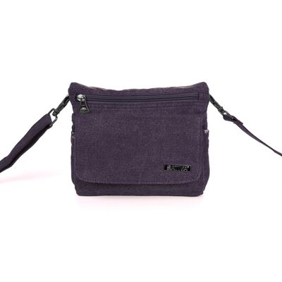 Sativa Hemp Day Tripper Shoulder Bag - plum