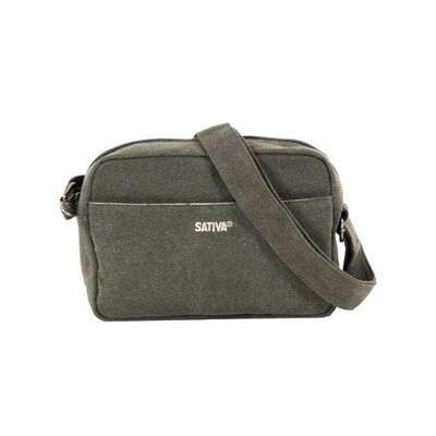 Bolso de hombro pequeño de cáñamo Sativa - gris