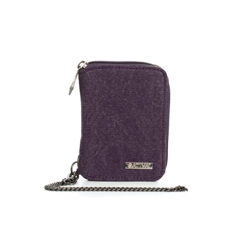 Sativa Hemp Wallet with Chain - plum