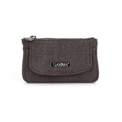 Sativa Hemp Coin Wallet & Key-ring - grey