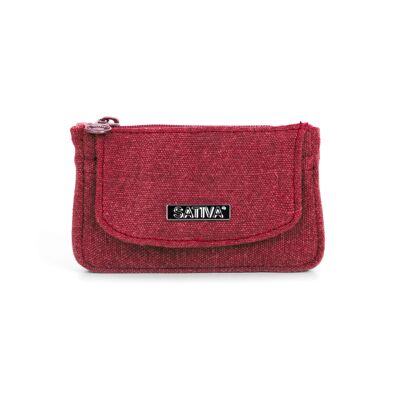 Sativa Hemp Coin Wallet & Key-ring - red