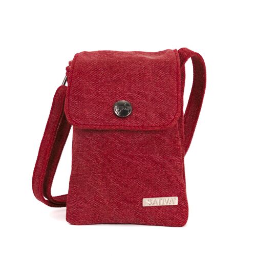 Sativa Hemp Tiny Shoulder Bag - red