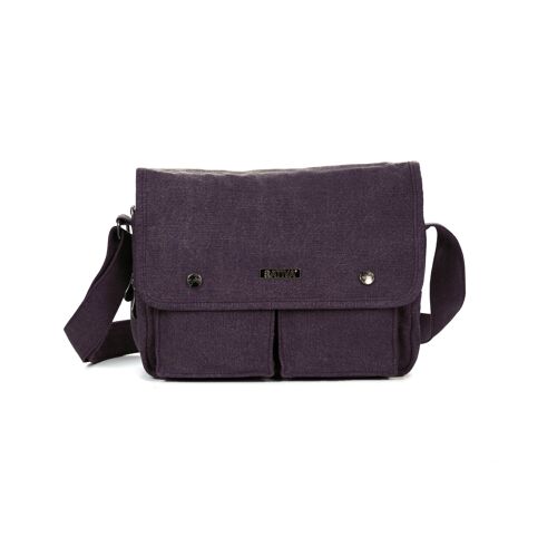 Sativa Hemp Medium Shoulder Bag - plum