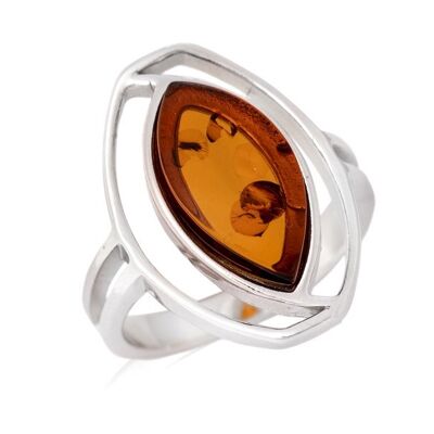 Bague argent ambre_sa3738ror