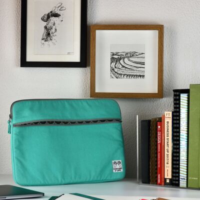 Funda para portátil MacBook de 15 pulgadas - Verde azulado