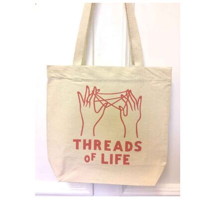 Tote bag en coton bio - Corail