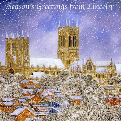 Carte de Noël, Magic Lincoln de l'hiver.