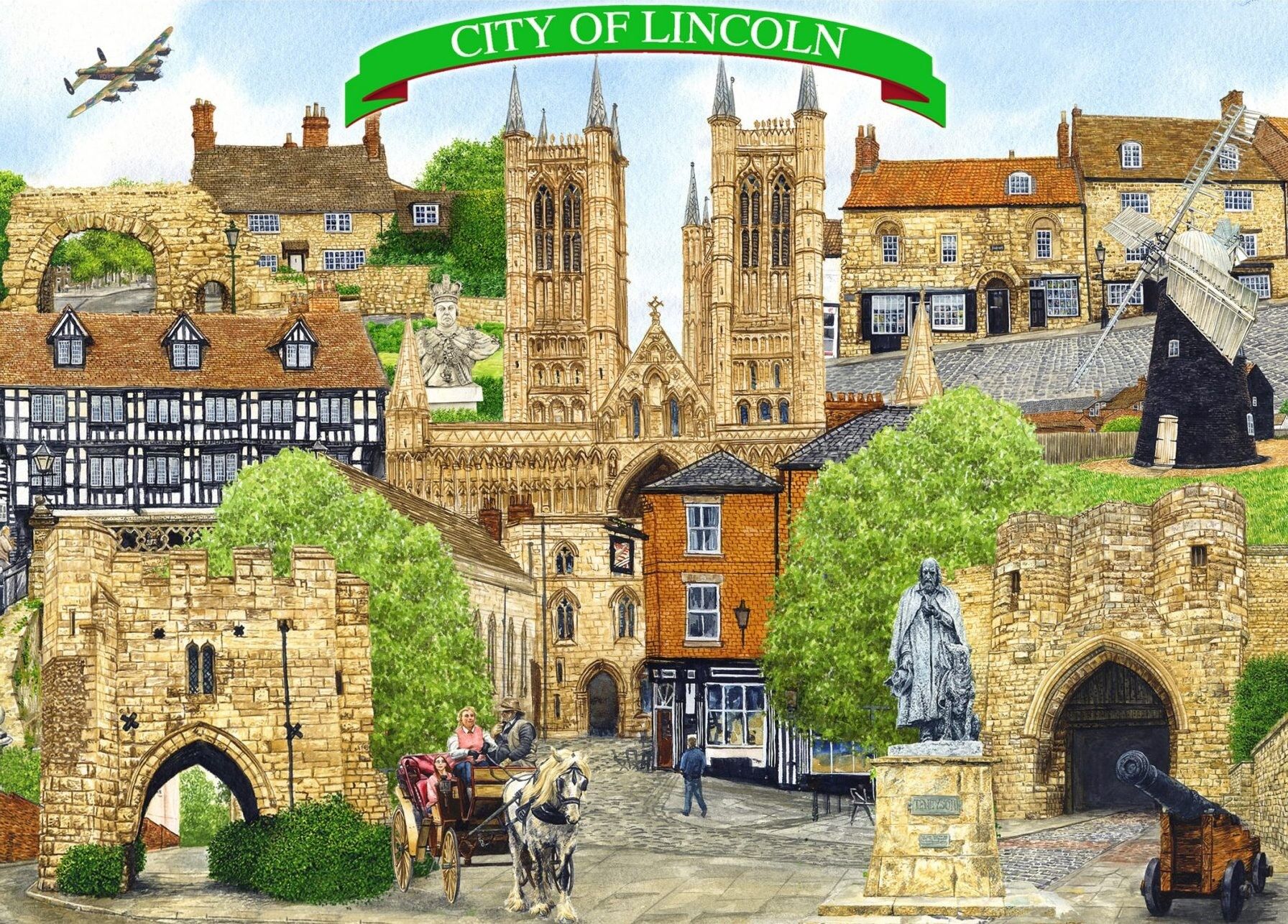 Fotomontaggio della carta Lincoln.