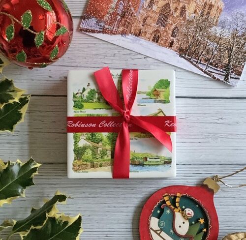Lake District Christmas coaster Gift Set.