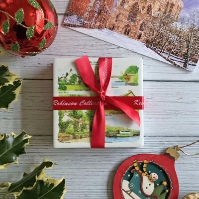 Lake District Christmas coaster Gift Set.