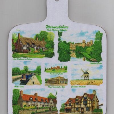 Mini Cheese / Cutting board. Warwickshire multi image.