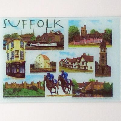 Tabla de cortar de vidrio, imagen múltiple del condado de Suffolk.