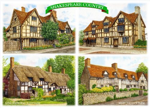 Card Shakespeare’s County. ( 4 Views).Warwickshire