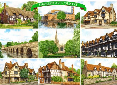 Card, Shakespeare County, ( 9 views.) Warwickshire