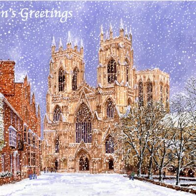 Tarjeta de Navidad, la mágica York del invierno.