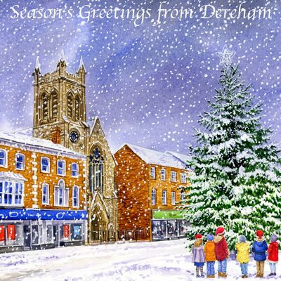 pack of 6 Christmas Cards, Winters Magic Dereham. Norfolk.