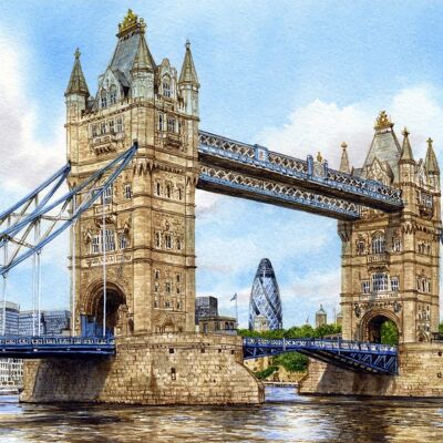 Karte, Tower Bridge. London.