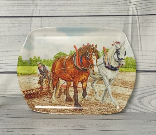 Melamine Tray, Heavy Horses.