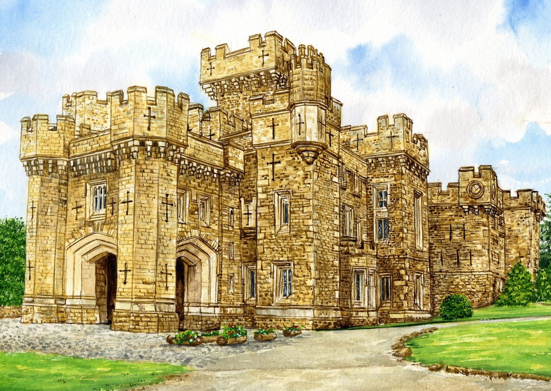 Karte, Schloss Wray. Seegebiet.