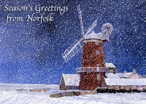 Christmas Card, winter’s Magic Norfolk coast.