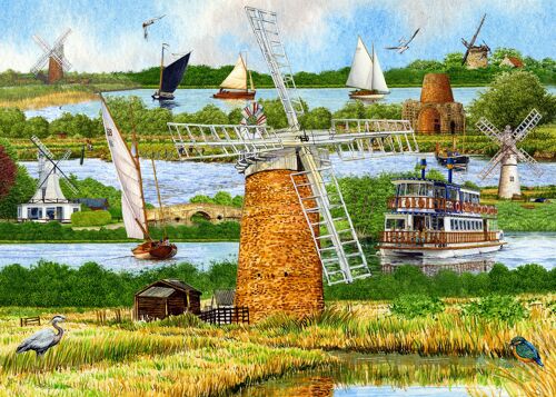 Card, Norfolk Broads montage