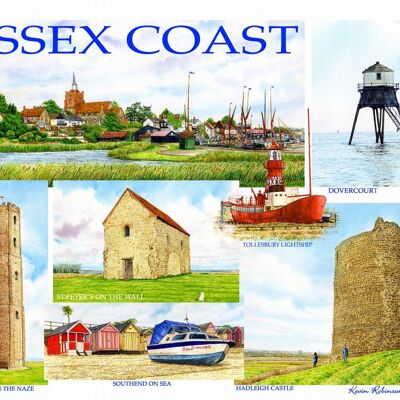 Carta Costa dell'Essex Multi immagine.