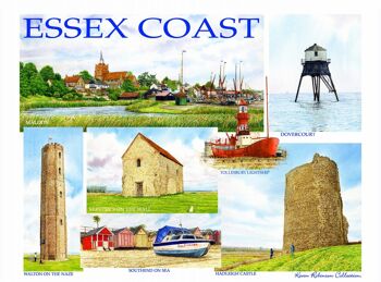 Carte côte d'Essex Multi image.