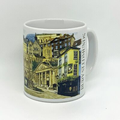 Ceramic Mug , Bury St.Edmunds, ( Suffolk) montage