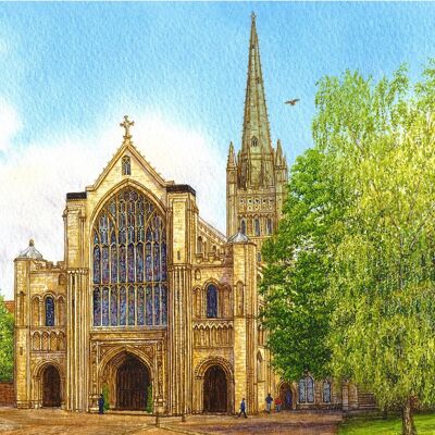 Karte, Kathedrale von Norwich, (2). Norfolk.
