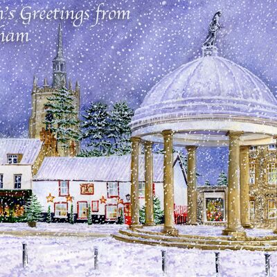 Cartolina di Natale, Magic Swaffham dell'inverno. Norfolk.
