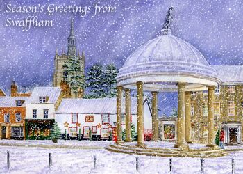 Carte de Noël, Magic Swaffham de l'hiver. Norfolk.