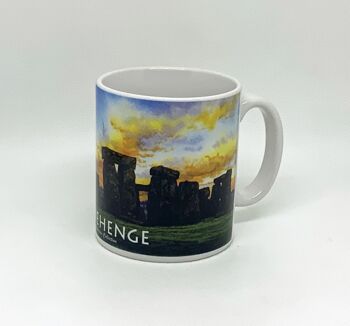 Tasse en céramique, Stonehenge Sunset. Wilshire. 2