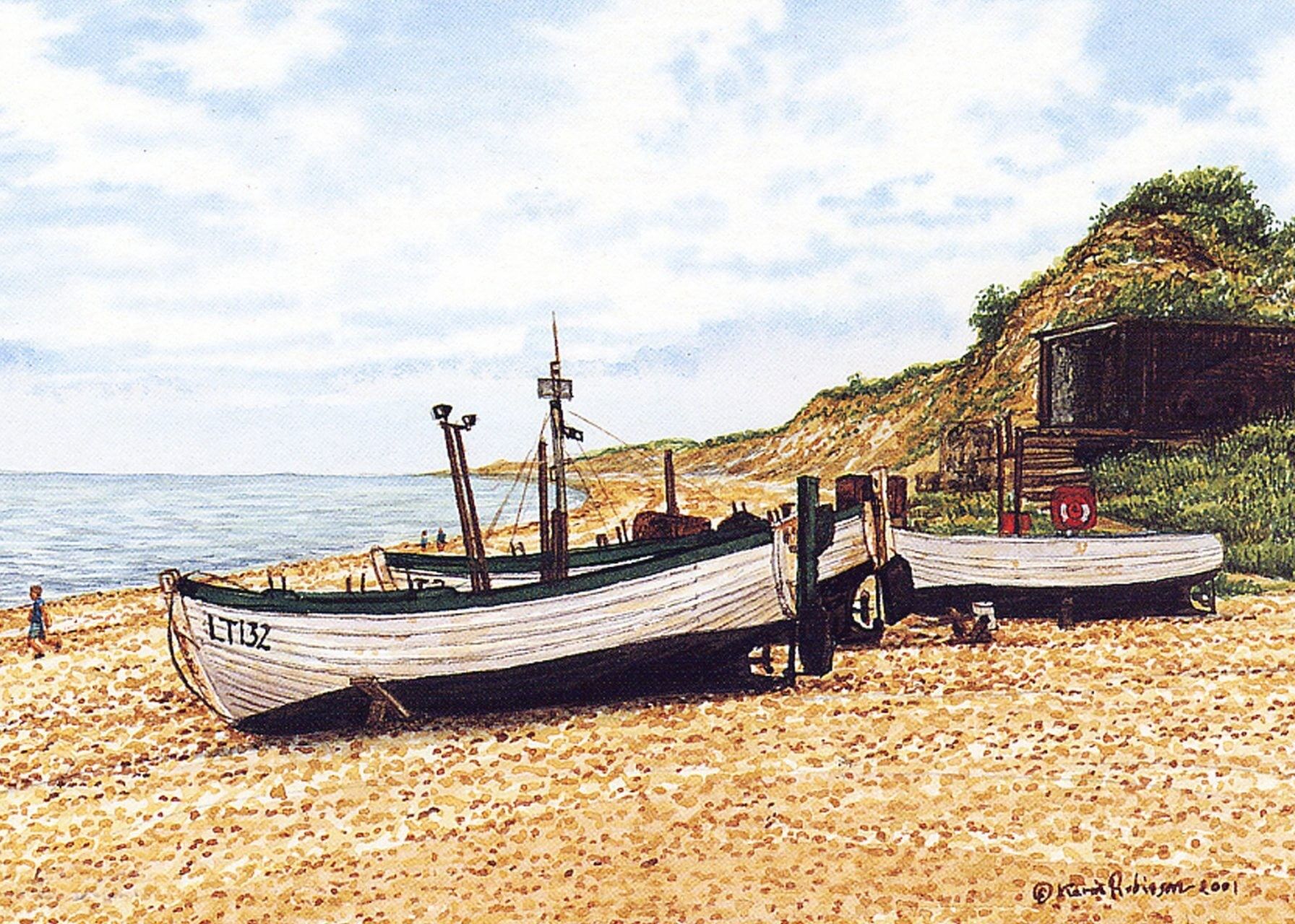 Carta Dunwich Beach, Suffolk.