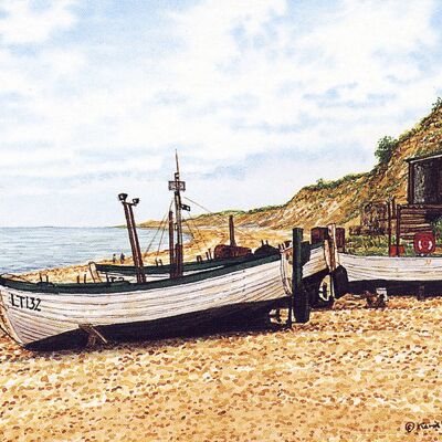 Karte Dunwich Beach, Suffolk.