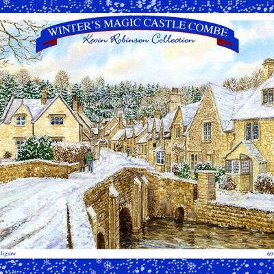 Rompecabezas Winters Magic Castle Coombe. (Cotswolds, Wiltshire)