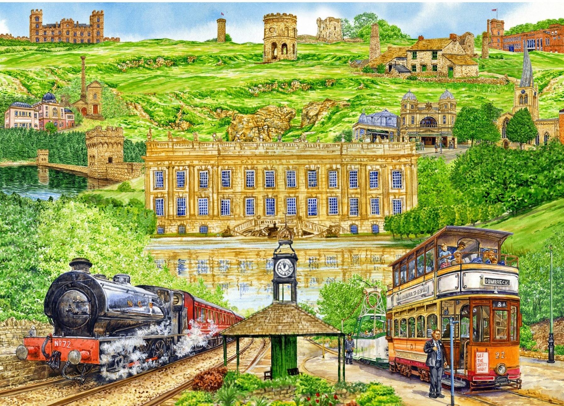 Carte Peak District Montage.