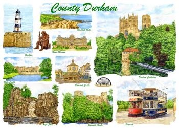 Carte, comté de Durham Multi image
