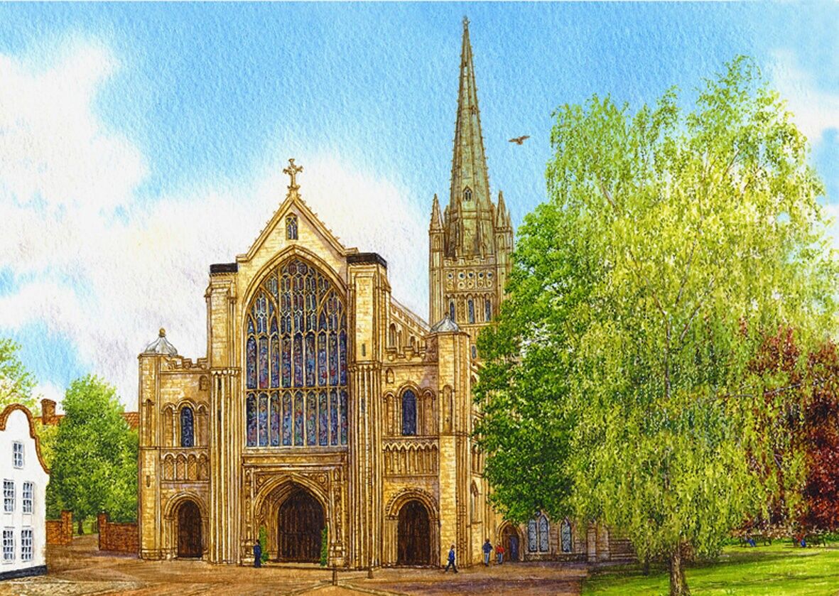 Kathedrale von Norwich. Norfolk Puzzle 1000 Teile