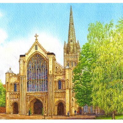 Torchon, coton, cathédrale de Norwich.Norfolk.