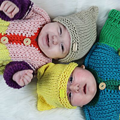 gorro de bebe amarillo