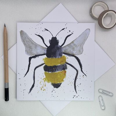 Carte de voeux d'abeille