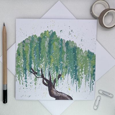 Weidenbaum-Grußkarte