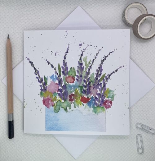 Delphiniums Greetings Card