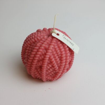 Wool Ball Candle - Floral Rose